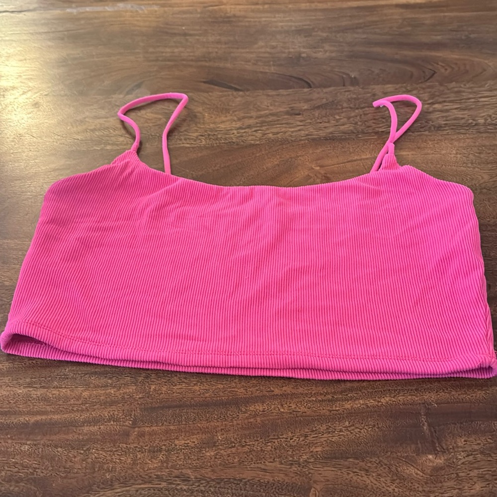 Zara pink cropped top size L